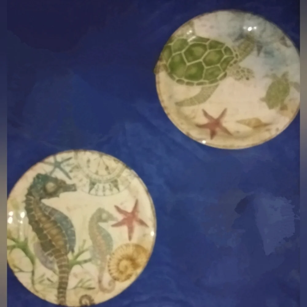 (2) Pier One Sea Life Plates